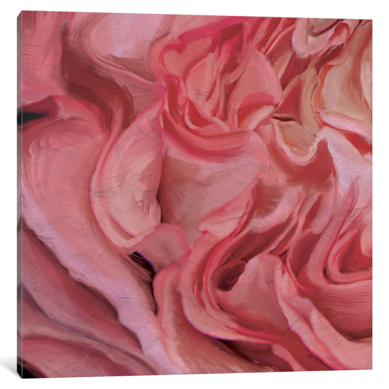 «Ruched Silk», reproduction sur toile, H 26 po x l 26 po x P 1,5 po, Toile tendue, Pas de tapis