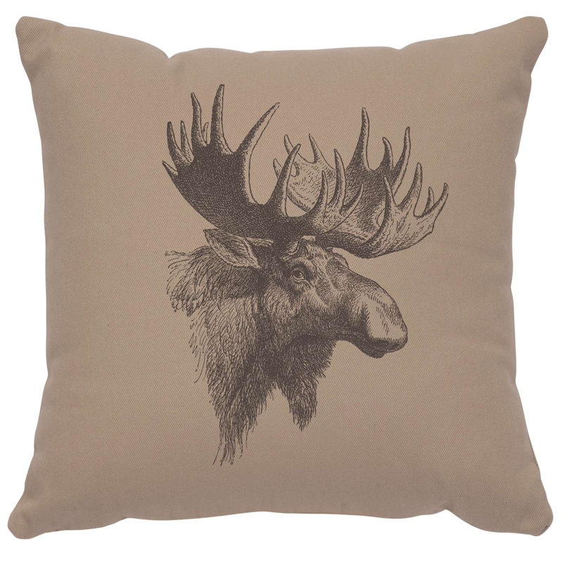 Coussin Wooded River Image - profil orignal - coton albâtre, Albâtre