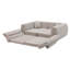 Canapé tissé à compression en chenille rayée, canapé compact à rangée droite avec éponge haute densité, canapé économiseur d'espace requis sans assemblage pour salon, appartement, bureau-133262919