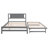 Full Size Platform Bed With Adjustable Trundle In Gray Shade - Pine And Created Movable Excellent Wood-1263499315