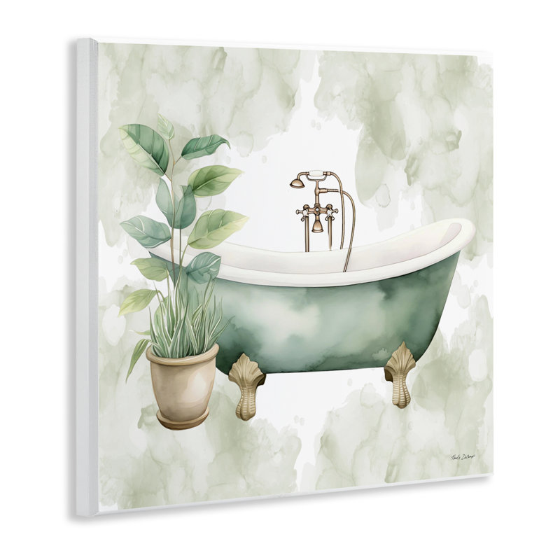 «Bath Oasis with Plant», plaque murale par Nicole DeCamp