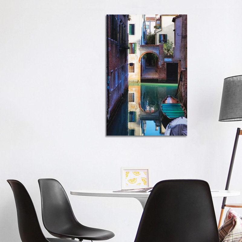 Reflection in a Canal, Venice, Italy 1 Piece Wrapped Canvas Wall Art, 101.6 cm H x 66.04 cm W x 3.175 cm D