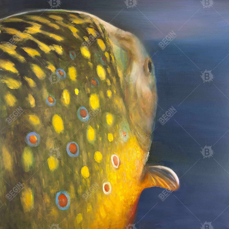 Golden trout fish - 18"x18" Throw pillow cover - Poly twill - Print on demand, Pillow Cover Only - No Insert, 18" x 18"
