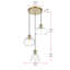 Luminaire suspendu à intensité variable 3 lumières Inola -223749613