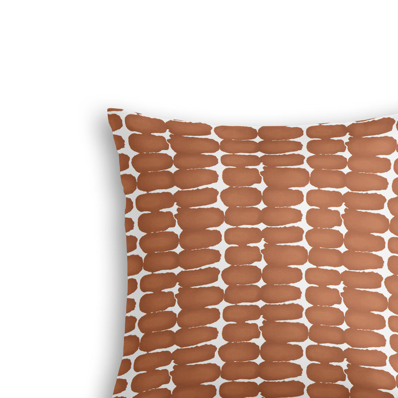 Housse et insert de coussin décoratif géométrique en polyester, 20 po x 20 po, Châtaignier