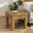 Natural Wood End Table With Diamond Pastoral Pattern Inlay Design, Concealed Handle Drawer Nightstand-1570922105