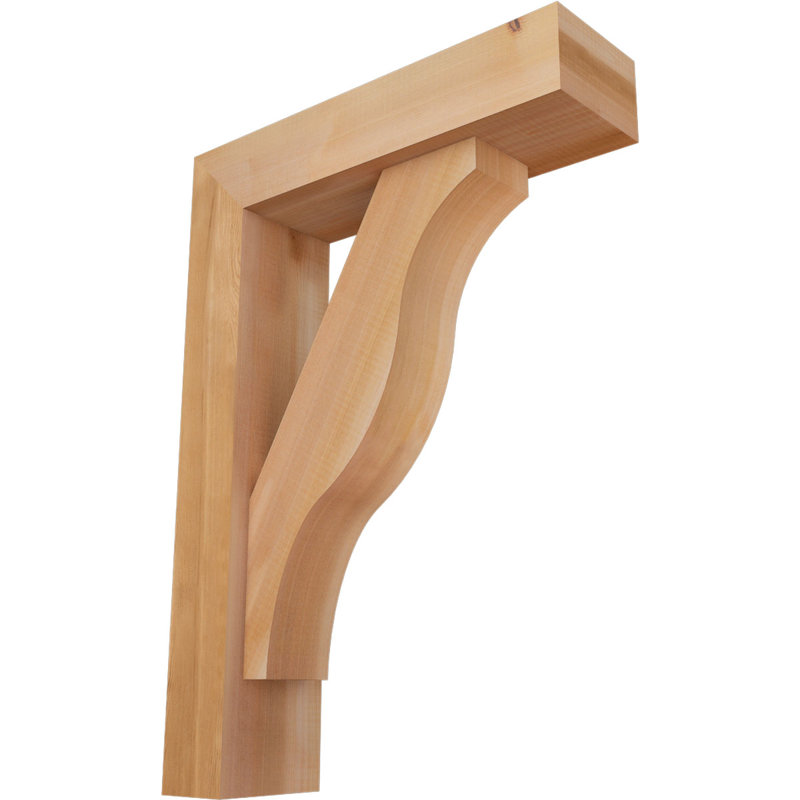 Support Funston Block avec support décalé, 28 x 20, Cèdre rouge occidental de l 5 1/2 po (lisse)