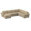 140" Wide Right Hand Facing Sleeper Corner Sectional-533891942-403606383