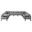 Canapé modulaire d'extérieur en forme de U avec coussins 150 po Layelle-61209812-61209811