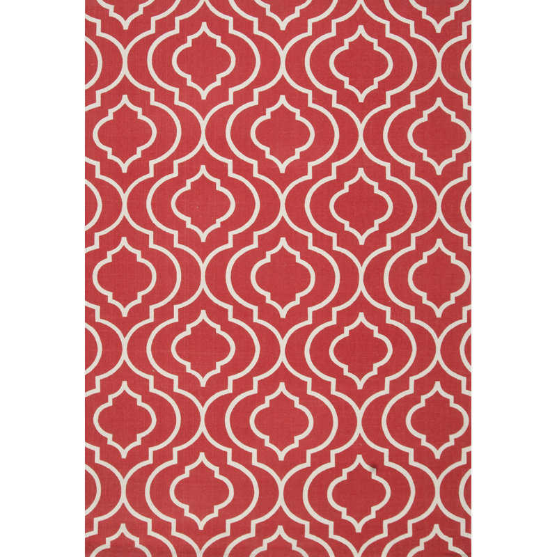 Apasra Cotton Geometric Indoor Rug, Rectangle 5' x 7'