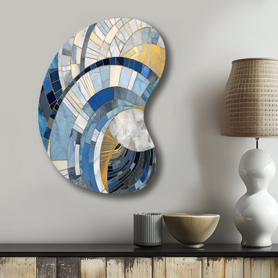 Gregorio - Asymmetrical Abstract Shapes Metal Wall Decor, Unique Shape Metal Wall Sculpture Print