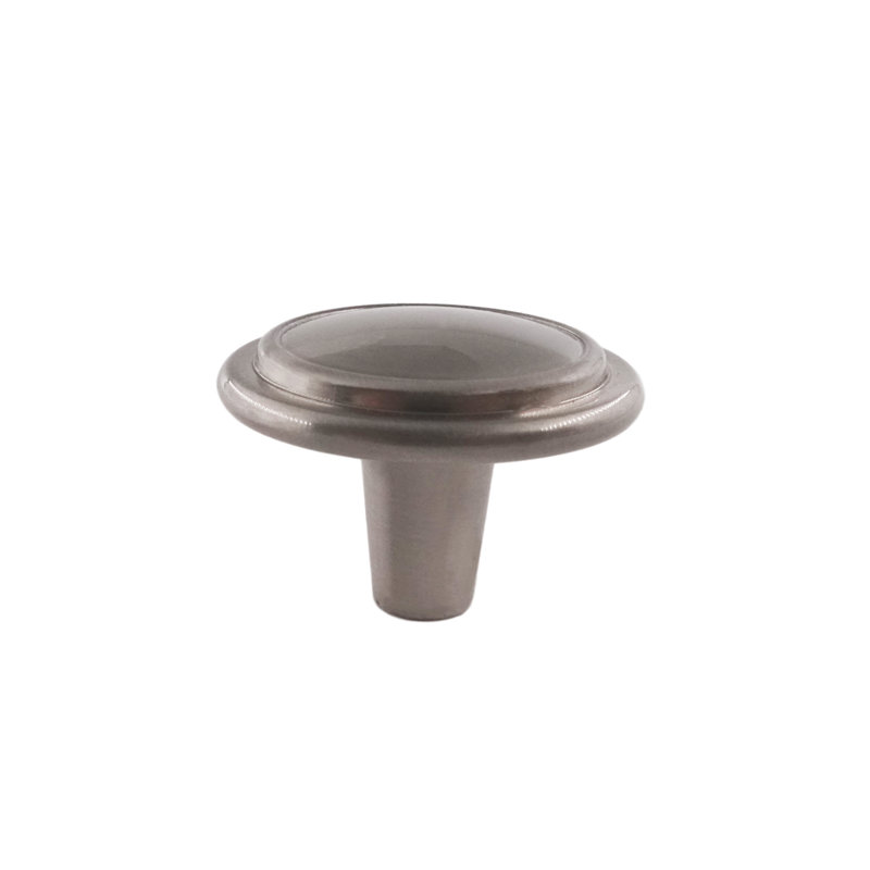 Bouton rond en nickel satiné de 1 1/4 po de diamètre, collection classique, Nickel satiné