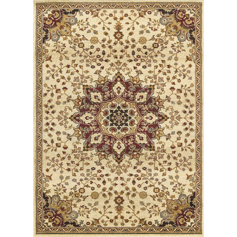 Elvia WF_VIN5014 Cream 5'3" x 7'3", 5'3"x7'3"