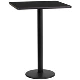 Jack Square Laminate Table Top with Round Table Height Base