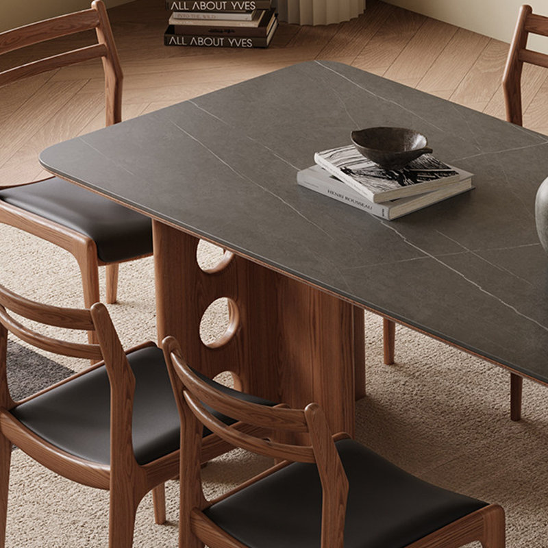 Table de salle à manger de luxe Premium Light, H 29,52 po x l 70,86 po x P 35,43 po, 7 pièces : table, 6 chaises