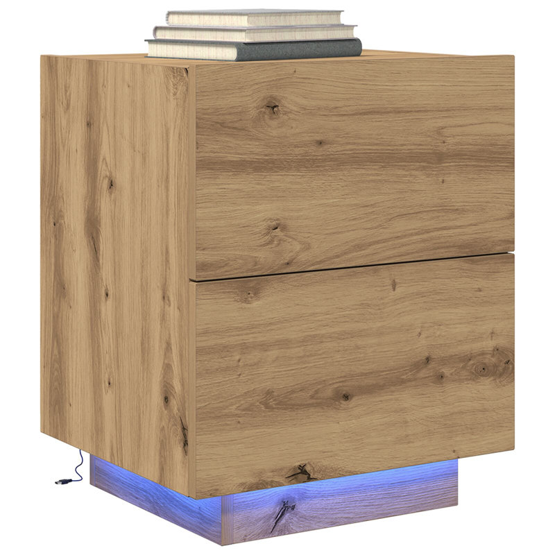 45cm W Manufactured Wood Bedside Table