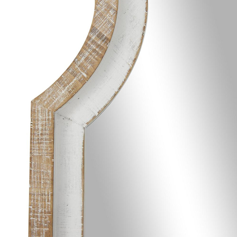 Gasaway Solid Wood Rectangle Wall Mirror