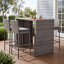 4-Person Wicker Rectangular Patio Dining Set, Outdoor Patio Wicker Bar Set, for Patio/Garden, Stable Construction
