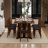 70.9" Rectangular Dining Table with Waterproof Marble Surface and Adjustable Legs