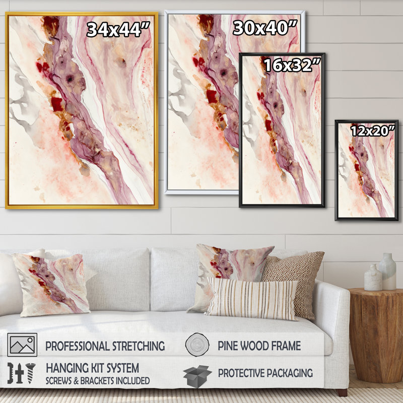 «River in the Redend Point Canyon VI», reproduction sur toile, H 44 po x l 34 po x P 1,5 po, Toile à cadre flottant doré