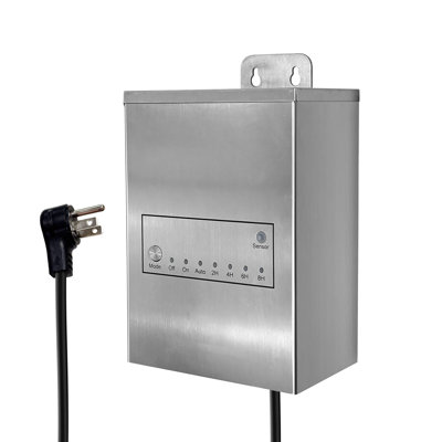 Low Voltage 300-Wattage stainless steel Landscape Lighting Transformer With Photocell Sensor and Timer