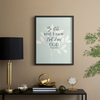 Be Still Framed Print - Solid Wood