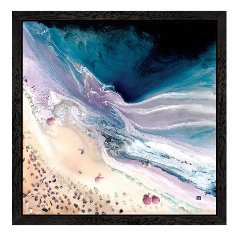 Twilight Lavender Skyes by Antuanelle - Floater Frame Painting on Canvas, Black Framed, 66.04 cm H x 66.04 cm W