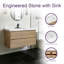Meuble-lavabo mural simple 36 po avec plateau en pierre-130629362-130629361