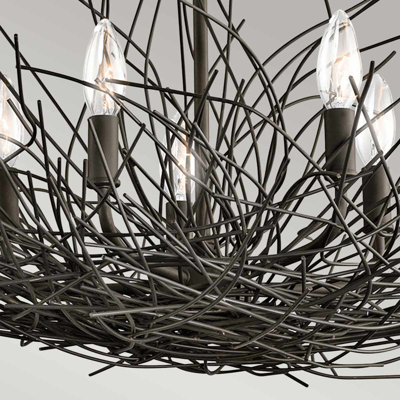Beachmount 5 - Light Candle Style Chandelier