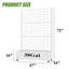 185cm H Metal Raised Garden Bed with Trellis on Wheels Modern Planter Box with Garden Divider-1306215809-1306215812