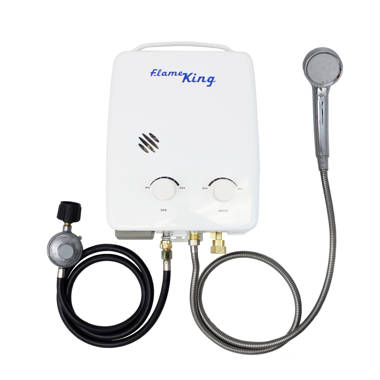 Flame King Portable Tankless Shower Water Heater Propane Gas 5L 1.32 GPM at  34,000 BTU | Wayfair