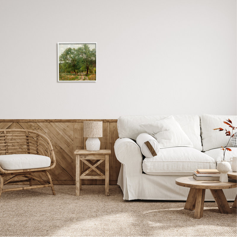 Impression de cadre photo sur panneau de fibres à densité moyenne, L 17 po x H 17 po, Giclée encadrée blanc bord de mer