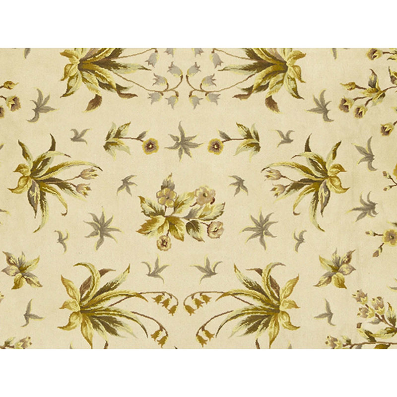 Handmade Silk and Wool Area Rug