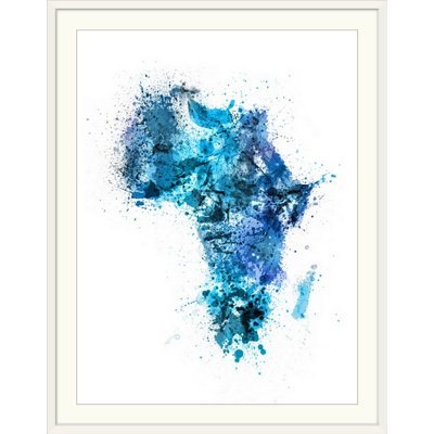 «Paint éclabousse la carte de l'Afrique» par Francy, impression