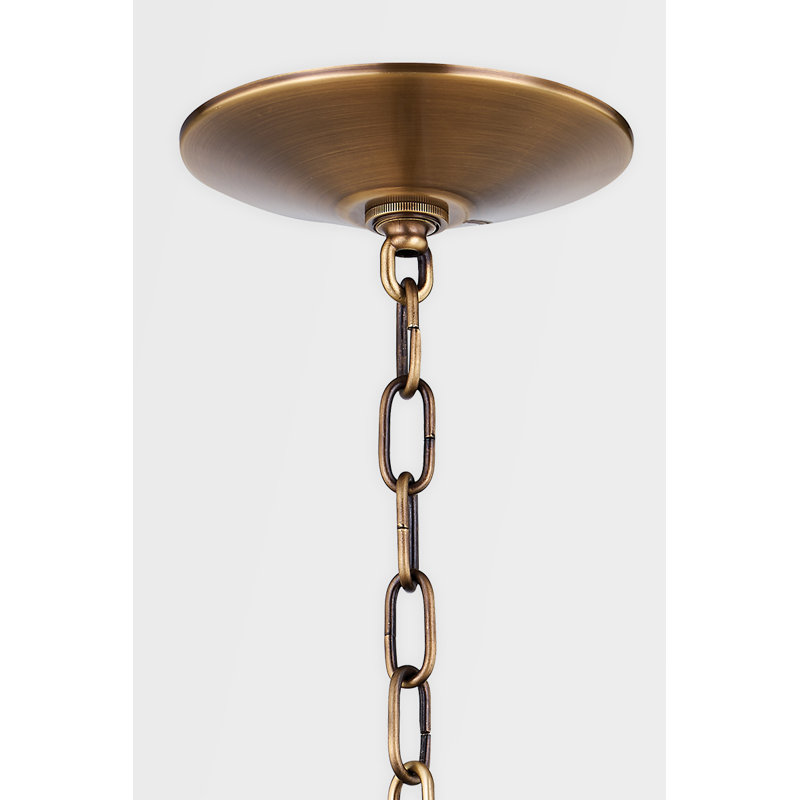 Long Beach 6 Light Interior Lantern - Patina Brass, Patina Brass, 21.25" H x 12.5" W x 12.5" D