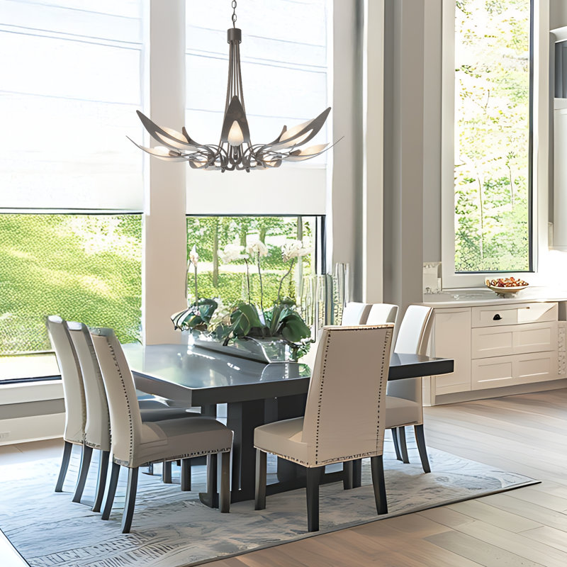 Parasol 7-Light Chandelier - Sterling, Bronze