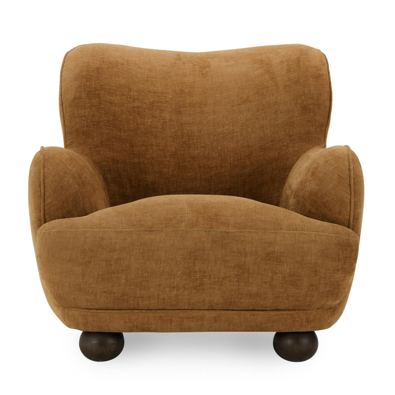 Forest Green Polyester Upholstered Wingback Armchair