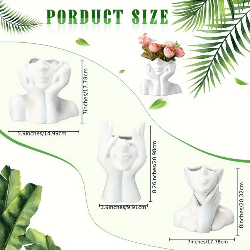 Vases + décorations de mariage 3 pièces Vase en céramique pour femme