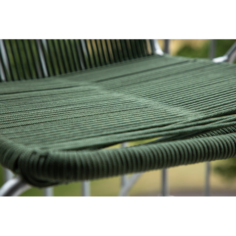 Jalisia Patio Dining Side Chair, Silver, Green