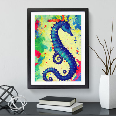 Seahorse Splash No.1 - Single Picture Frame Painting
