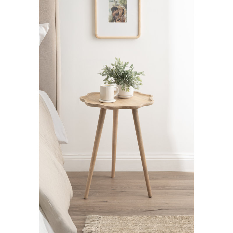 Table d'appoint Alezar, 24" H x 18.5" W x 18.5" D, Natural