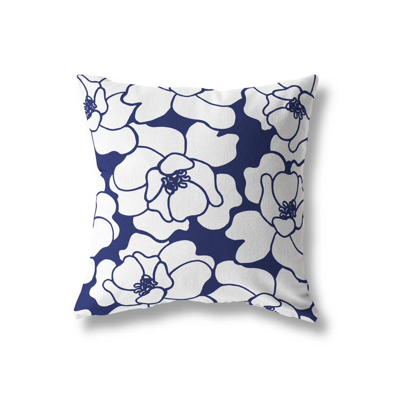 Housse de coussin d'extérieur et insert, Bleu marine, 15 po x 15 po, Carré
