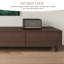 78.74 Mid Century Modern TV Stands, Dark Brown Solid Wood Media Consoler