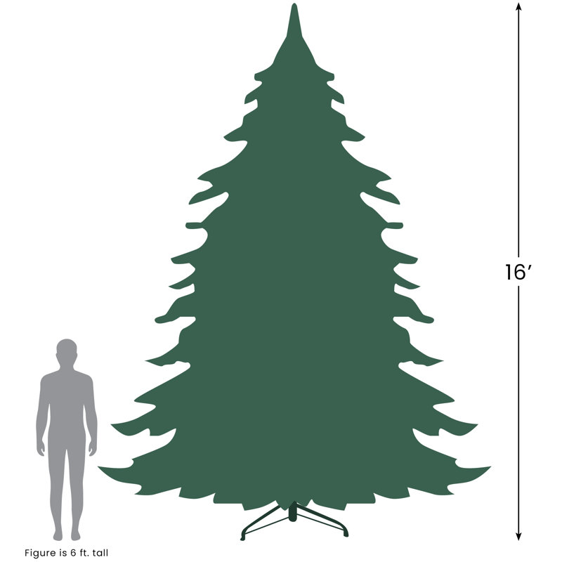 16' Pre-Lit Northern Pine Artificial Christmas Tree Clear Lights