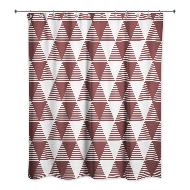 Rideau de douche Sage Triangles, Rouge