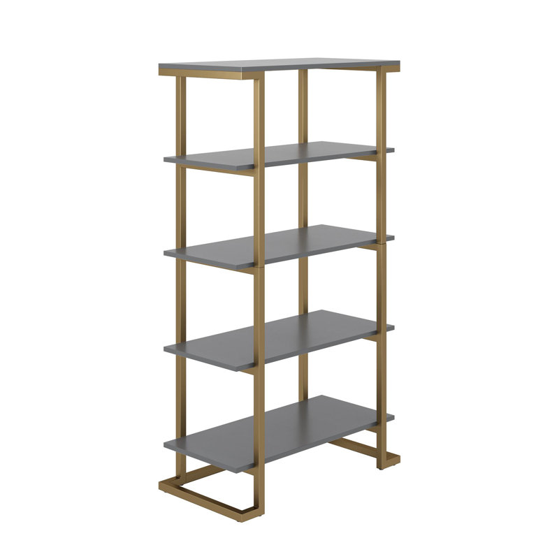 Steel Etagere Bookcase, Graphite Grey