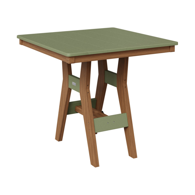Harbor Outdoor Square Dining Table, Antique Mahogany, 30.37" H x 33" W x 33" D, Sage