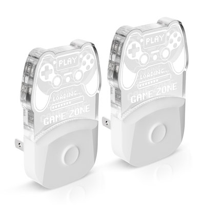 LED Game Sign Gamepad Shape Night Light Plug In With Multi Color Personalized Dusk To Dawn Sensor Ideal For Boys Game Room Decor Bedroom