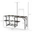 Table de cuisine de camping pliante, station de cuisson de camping portable avec support de lanterne réglable