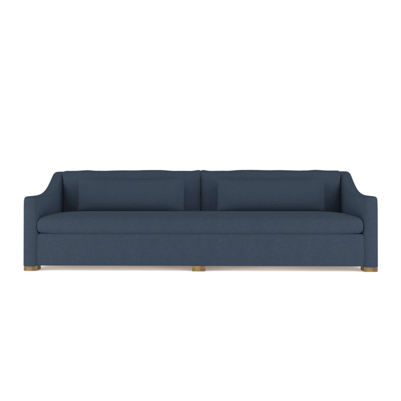 Canapé Crosby, H 32,5 po x l 120 po x P 38 po, Patiné, Lin à tissage carré jacinthe